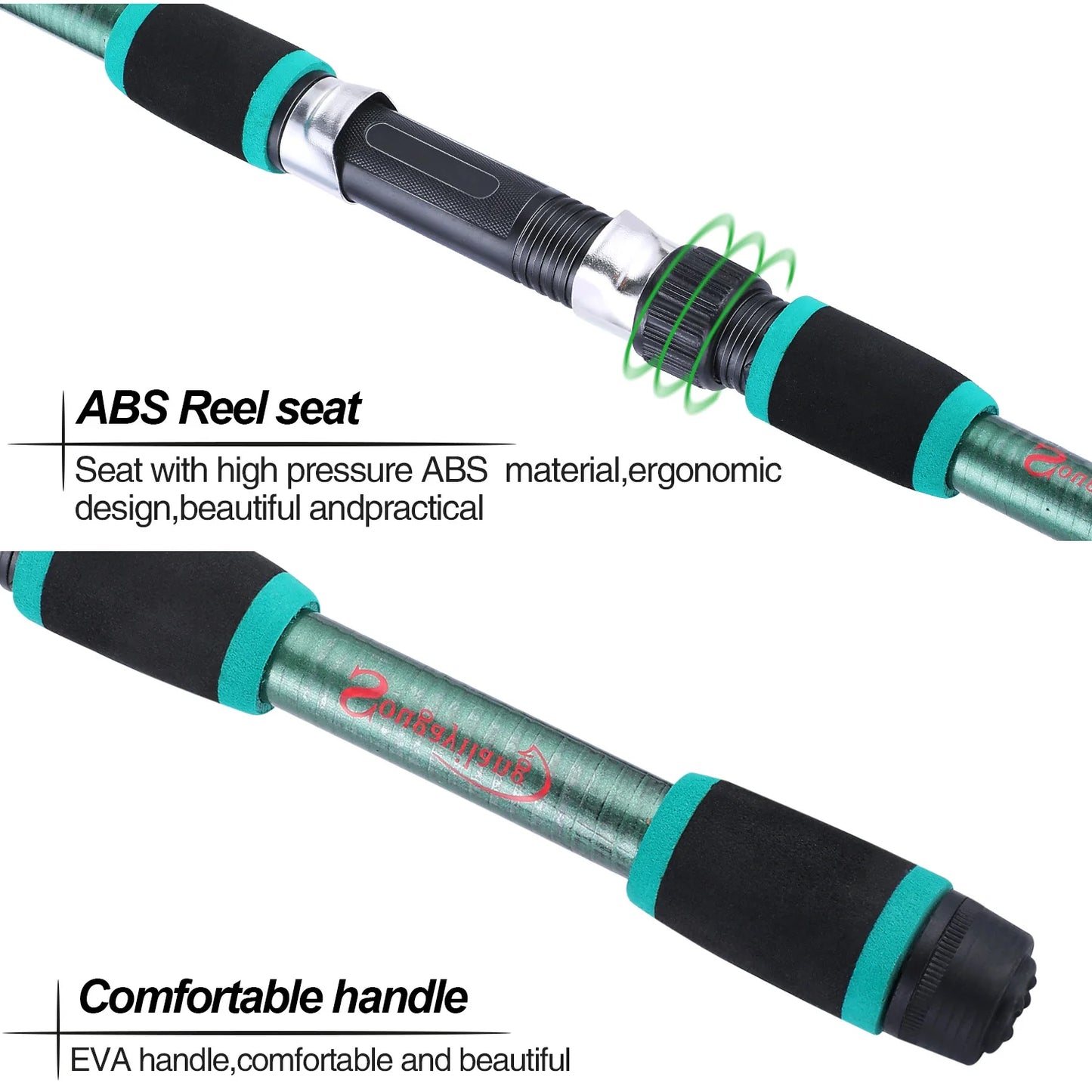 Full Set 1.8M Spinning Fishing High Speed Rod and Reel Combo 5.2:1 Telescopic Rod with 3BB Fishing Reel Max Drag 5kg Full Fishing Kit Outdoor River Lake Rock Fishing Sets