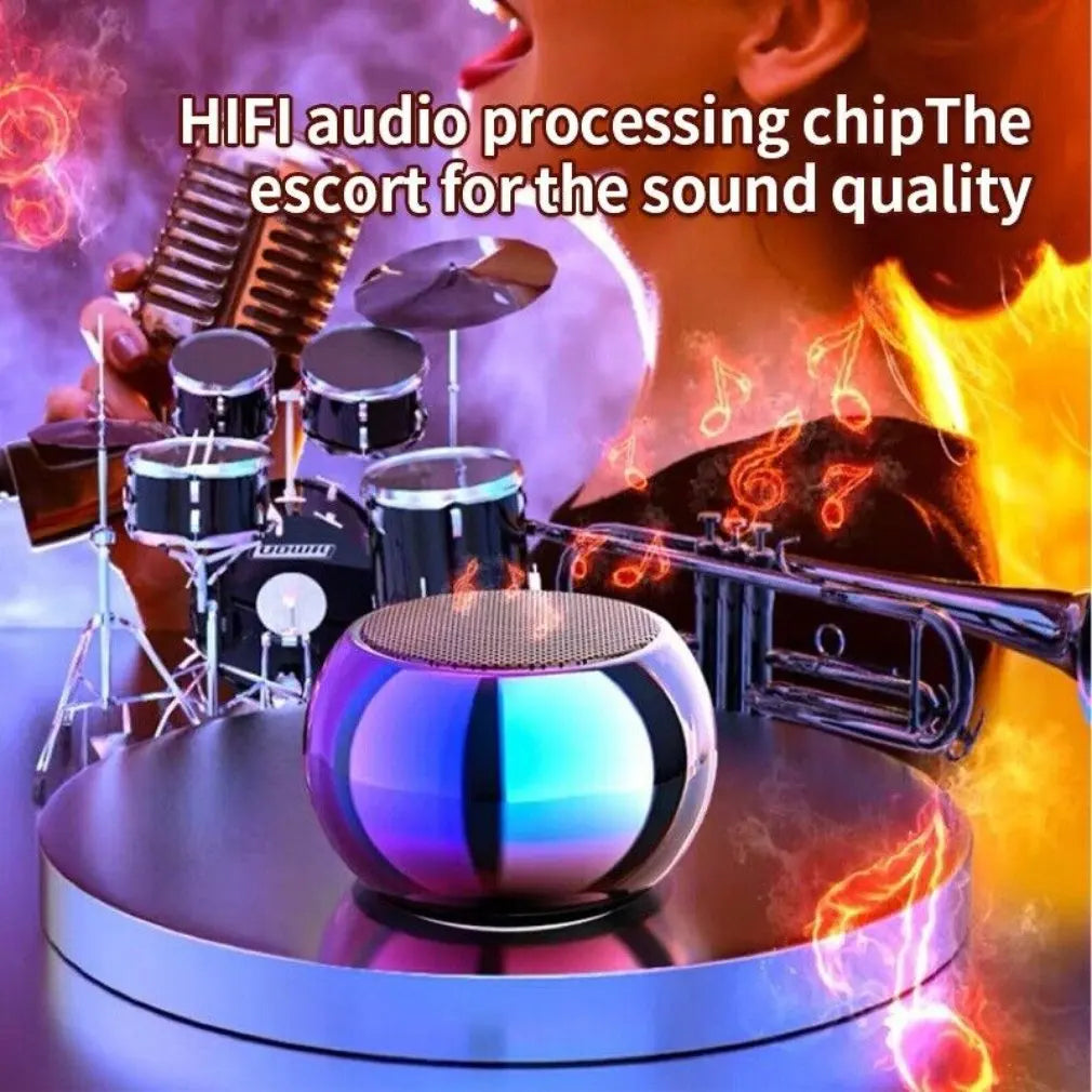 NEW Arrivals Wireless Bluetooth Speaker Portable Small Steel Gun Metal Heavy Stereo Surround Subwoofer Outdoor Mini Bluetooth Small Speaker Mobile Cell Phones Accessories