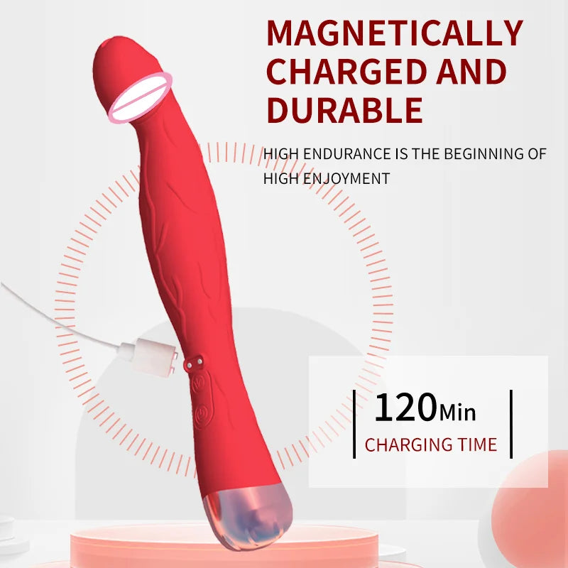 10 Modes Silicone dildo AV Stick Vibrator for Women Soft G spot and Clitoris Massage Masturbator Sex Products for Adults