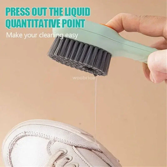 NEW Arrivals 4PCS Set Green/White Fashion Multifunction Shoes Sport Sneakers Boots Brush Soft Bristled Liquid Filled Up Wash Shoe Cleaning House Accessories Clean Kitchen Tools