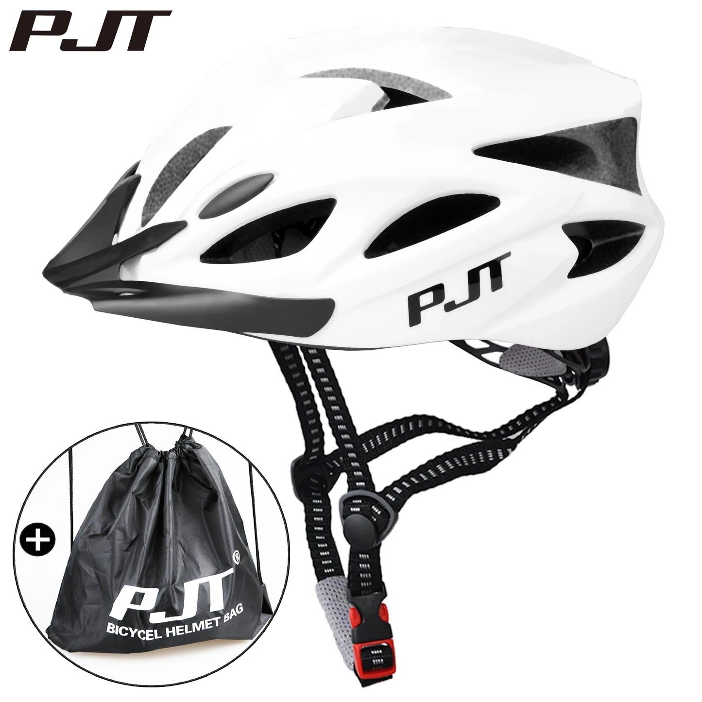 5 Colors PMT Cycling Helmet + Bag Set Comfort Lining Lightweight Hollow Riding Safety Cap Head Protection Bicycle MTB Helmets Men Women Bike Helmet