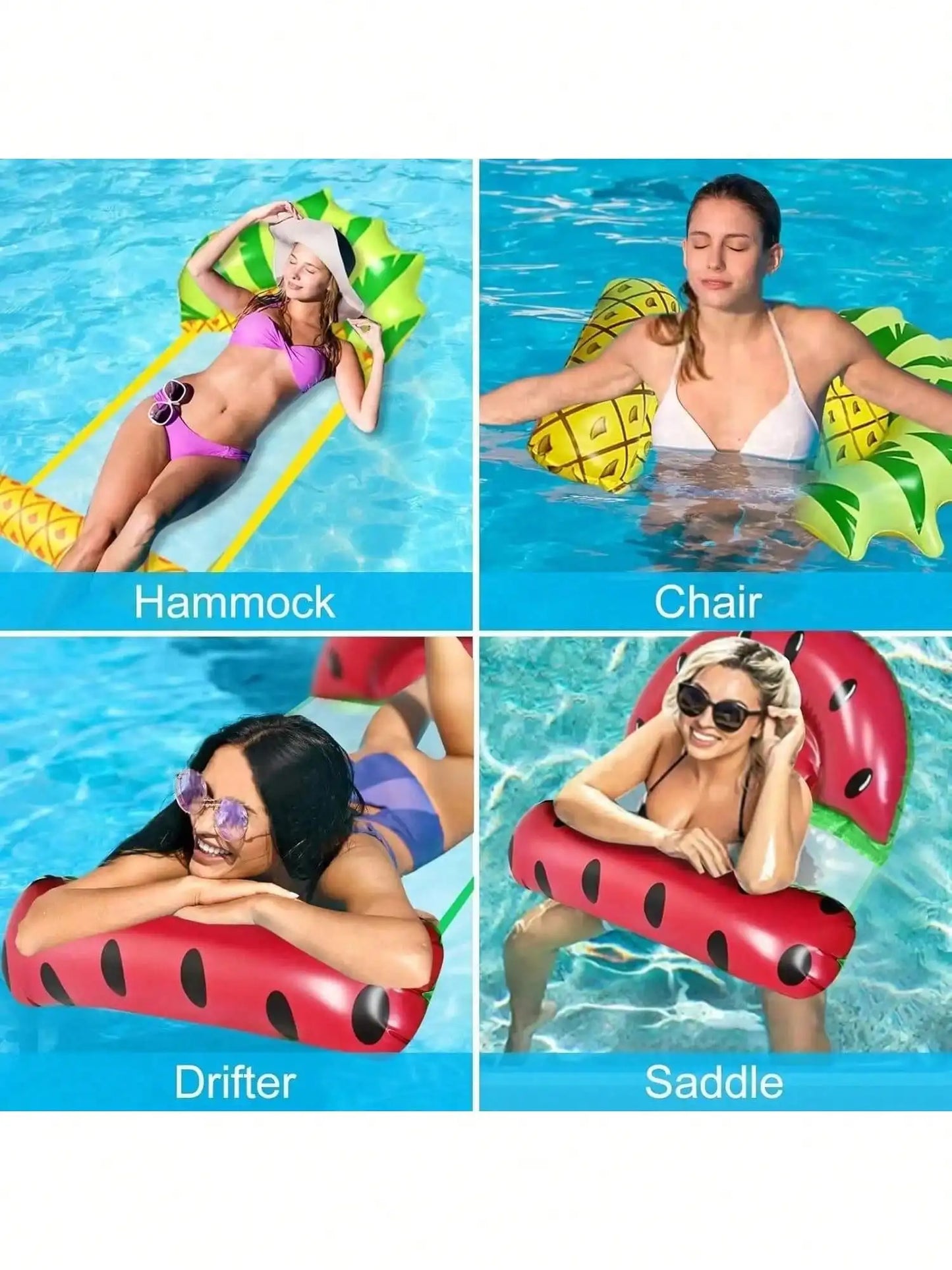 NEW Summer Foldable PVC Inflatable Floating Row Swimming Home Pool Water Hammock Air Cushion Bed Water Sports Water Bed Can Lie or Sit