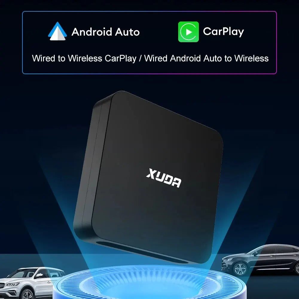 Wireless Car Play Android Auto Wireless Adapter Spotify For Mazda Toyota Mercedes Peugeot Volvo 2 in 1 Box Support Netflix