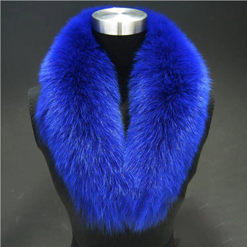 NEW Arrivals Luxury Real Natural Color Raccoon Fox Real Fur Collar Scarf Genuine Big Size Scarves Warp Shawl Neck Warmer Stole Muffler with Clip Loops Ladies Luxury Fashion Apparel Accessories Clothing Supplies