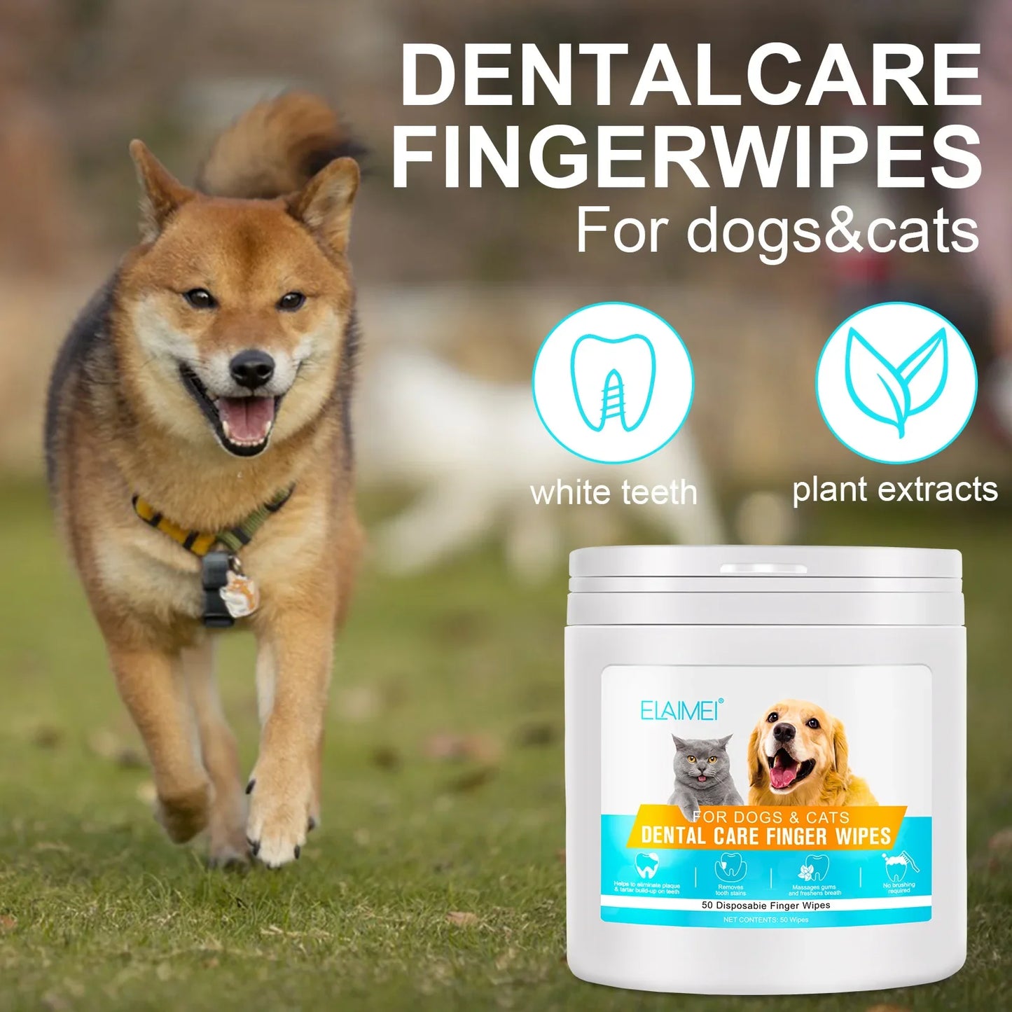 Pet Teeth Cleaning Disposable Finger Cot Wet Wipes Remove Tartar Cochlear Cleaning for Dogs Cats Oral Care Finger Cover