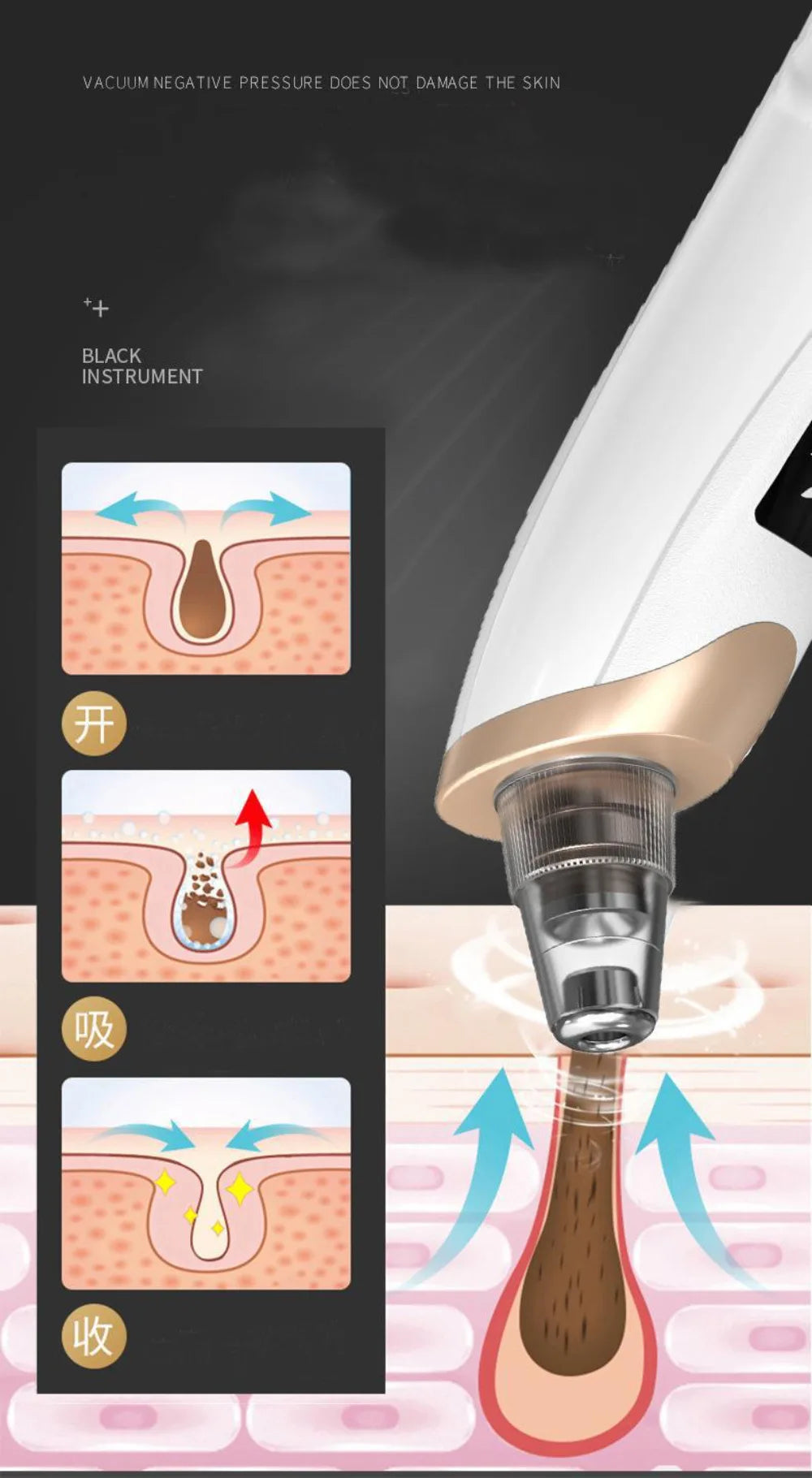 NEW Electric Pore Cleaner & Blackhead Remover, Vacuum Suction Device for Deep Cleansing, Home Facial Care Tool