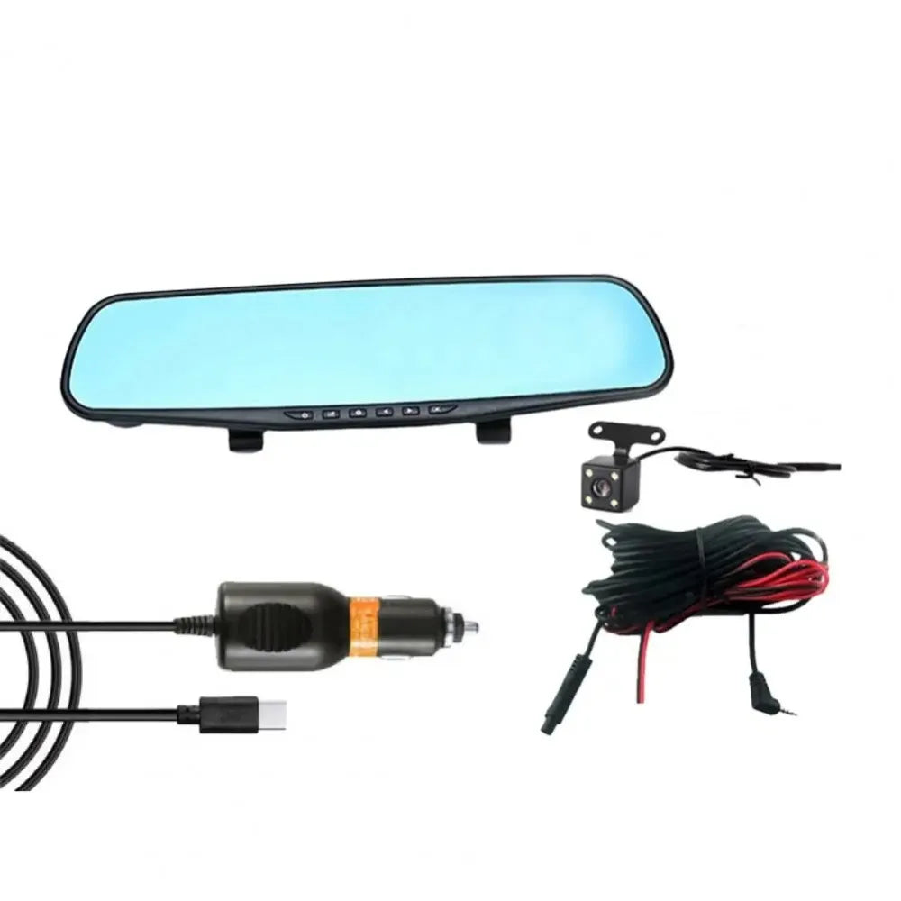 NEW Dual Lens Dash Camera 1080P HD Recording Car DVR Night Vision Pedestrian Detector Wide Angle Vehicle Recorder Vehicle Monitoring Security Supplies