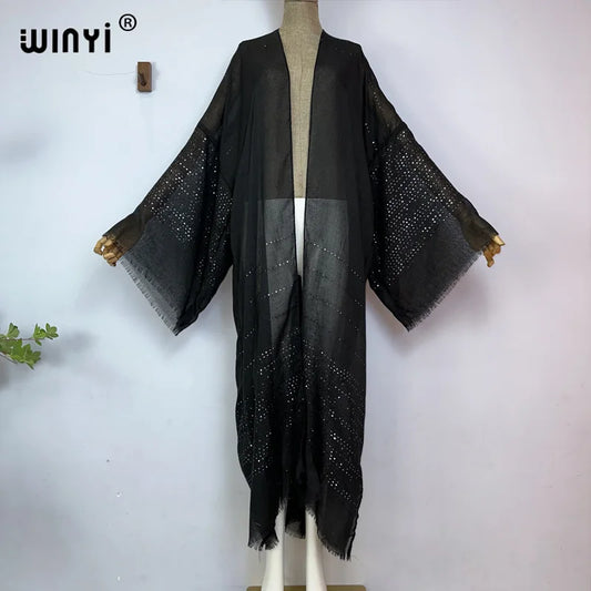 BRAND NEW African Luxury Women 12 Colors/Patterns Bohemian Gold Thread Monochrome Elegant Casual Dress Cardigan Swimwear Swimsuit Cover Ups Sexy Kimono Ladies Summer Maxi Cover-Up Dress
