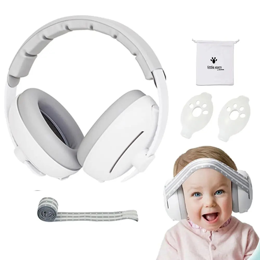 NEW Set Convertible Design 2-in-1 Baby Infants Ear Muffs Adjustable Band Comfortable Noise Cancelling Headphones Noise-Proof Sleep Improvement Outdoor Sport Games Events Travel Headset Baby Care Supplies