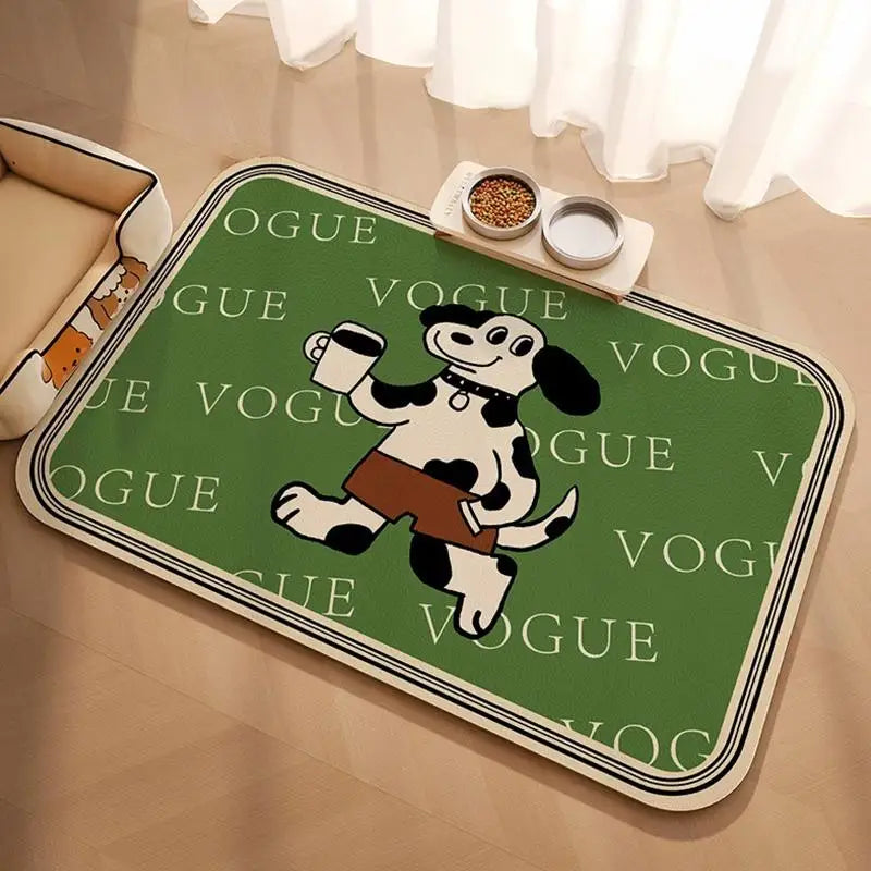 Pet Supplies Mat Domestic Cat Dog Feeding Mat Pet Placemat For Food Water Bowl With Waterproof Quick-Drying Floor Mat Pet Supplies