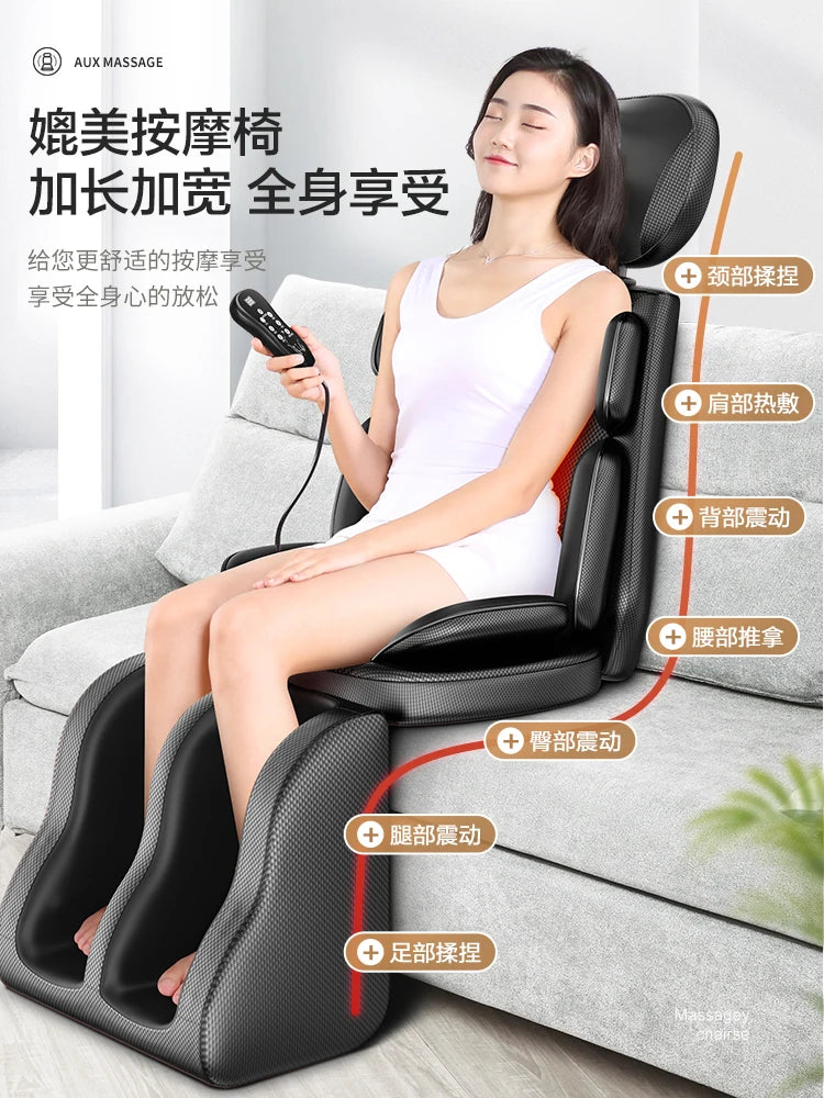 Korean Full Body Massager Cervical Back Waist Multifunctional Massage Chair Cushion Home Shoulder and Neck Kneading Instrument System