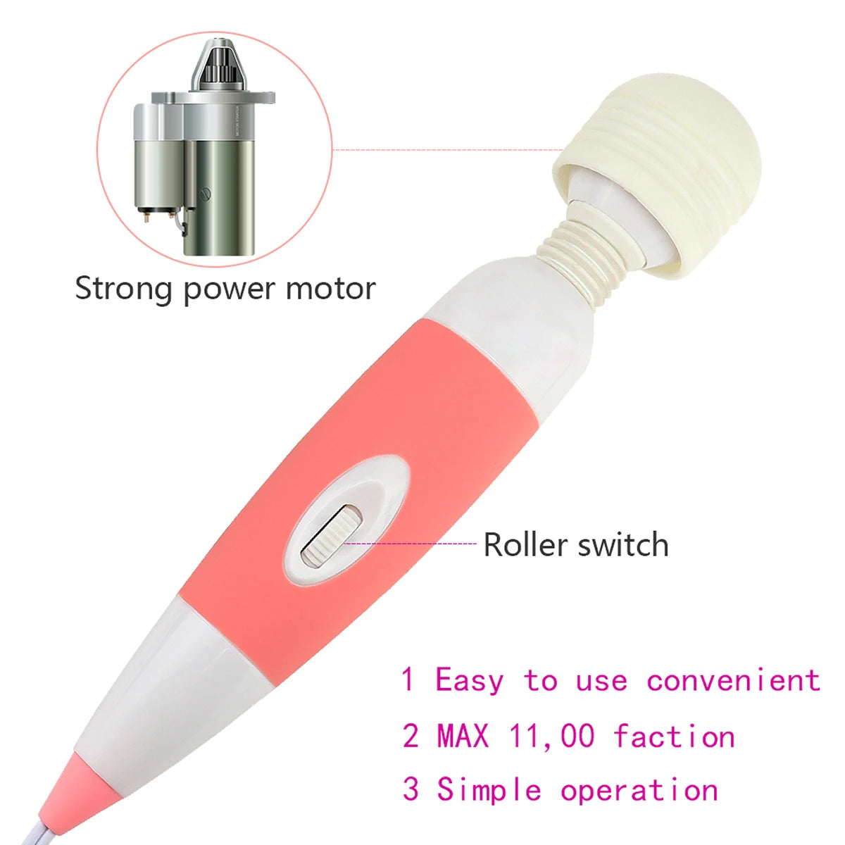 USB Charge Wired Style Massage Vibrator Female Masturbator Body Massager Sex Toys for Women Life Waterproof