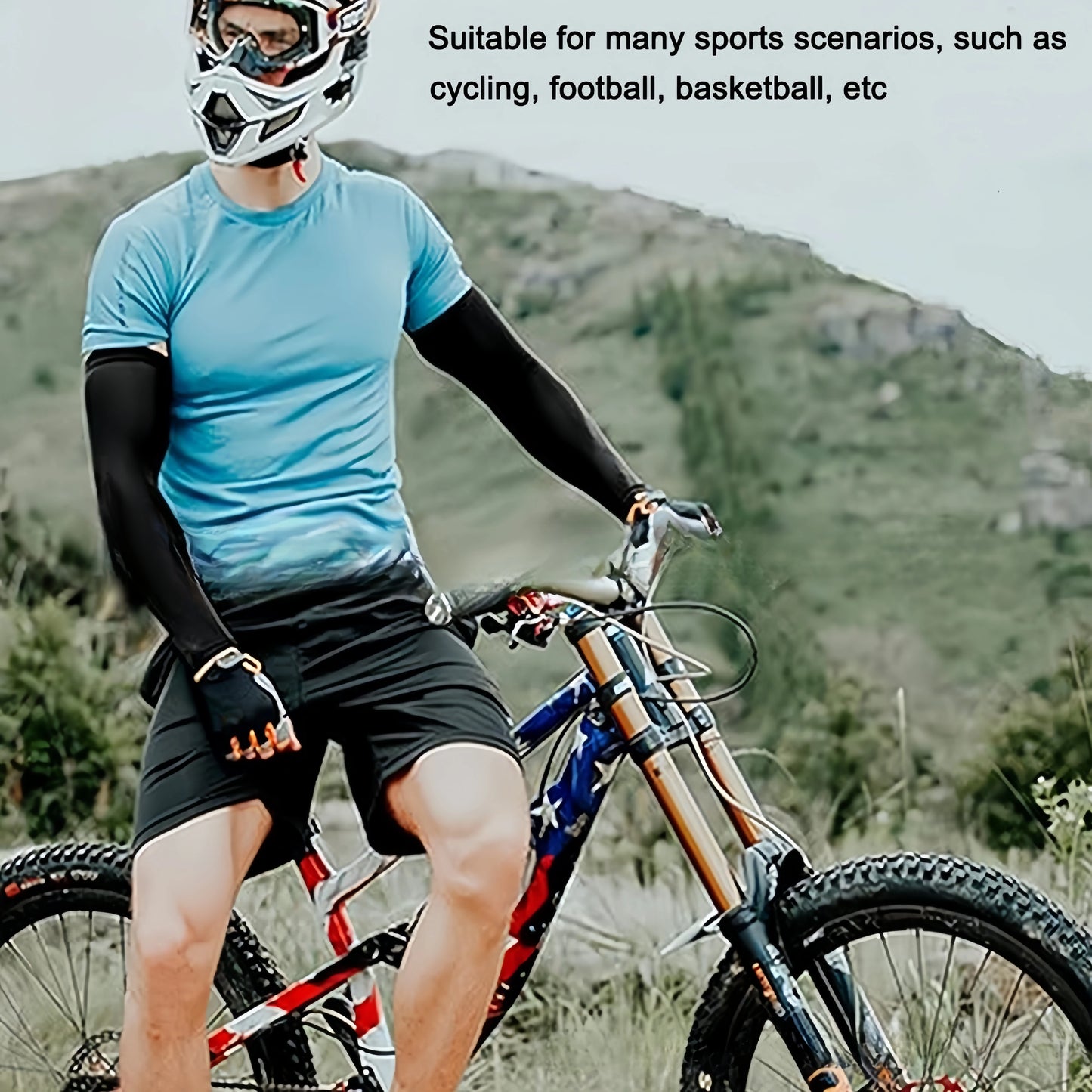 7 Pairs Set White/Pink Color Women Men Summer Sunshade Sleeves Outdoor Cycling Running and Driving, Sunshade Arm Sleeves Sports Apparel Accessories