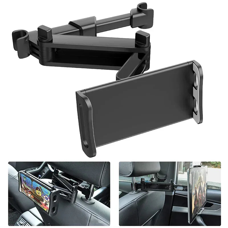 Universal Car Tablet Holder Adjustable Headrest Mount Cradle Compatible with iPad Pro Air Galaxy Tabs Other Tablets Cell Phones
