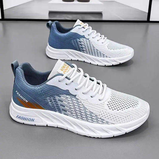 Men Running Shoes Breathable Knit Sport Sneakers Cushion Lightweight Casual Gym Athletic Trainers Jogging Tennis Shoes