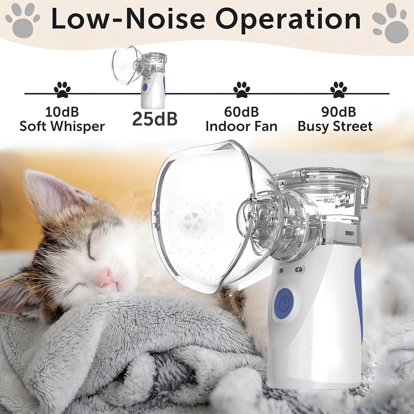 NEW Arrivals Portable Pet Compression Nebulizer for Animal Use, Pet Nebulizer, Cat and Dog Electronic Nebulizer Pets Health Care Supplies