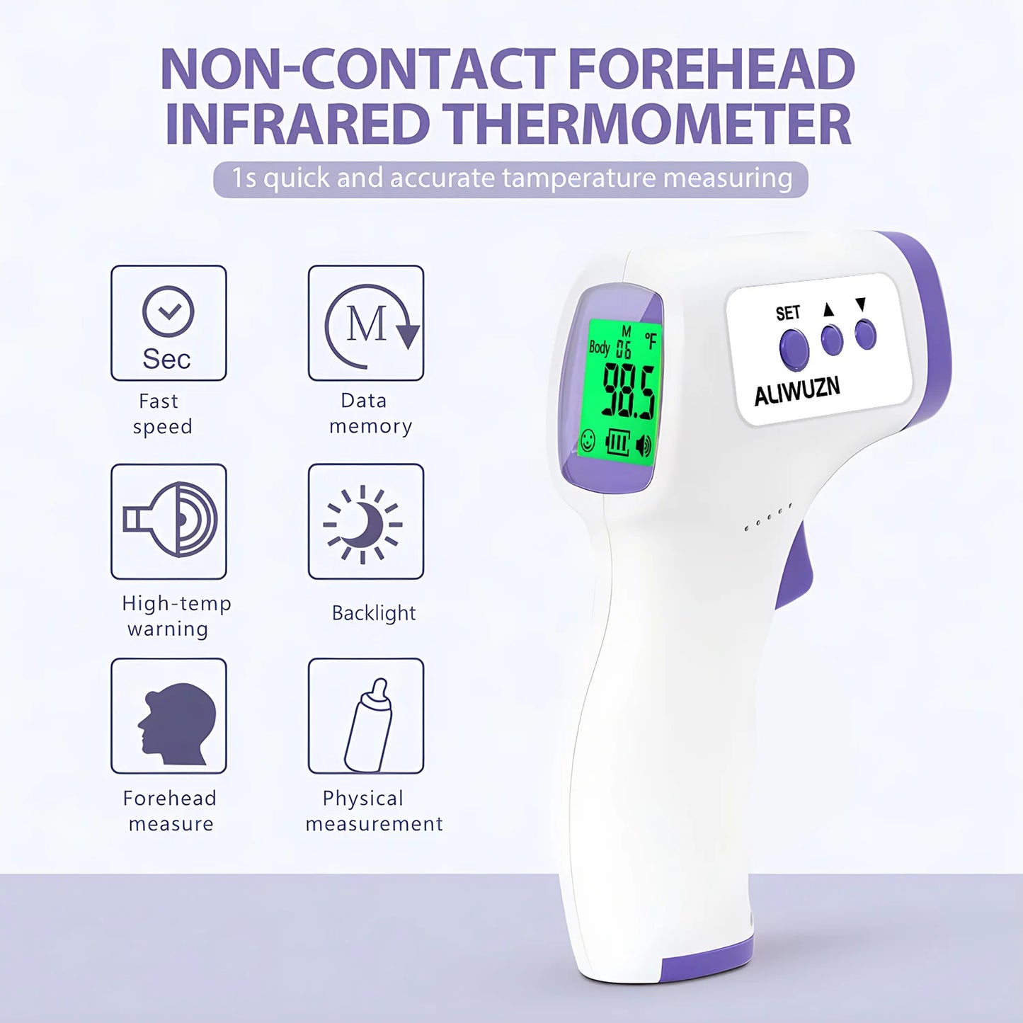 NEW Medical Fever Infrared Thermometer Digital Non-Contact Laser Thermometer Body Baby Adult Forehead Temperature Fever Measure Health Care Accessories