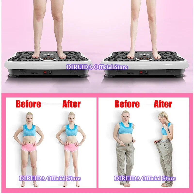 Original Remote Fat Burning Vibration Plate Fitness Massager Slimming Device Foot Magnetic Massage Fat Slim Thin Waist Stomach