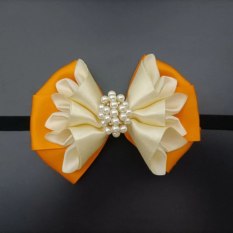 10 Colors Men's Business Wedding Luxury Bow Tie British Suit Shirt Accessories Original Design Handmade Jewelry Gifts Fashion Pearl Crystal Bow-Tie