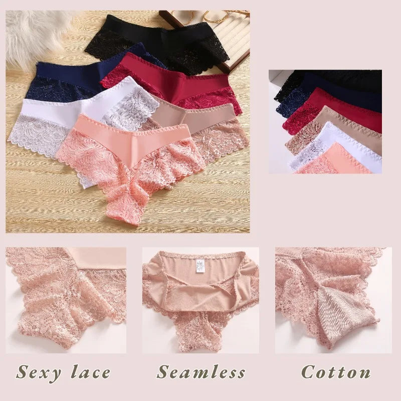 3 PCS Set Women's Boxers Sexy Lace Seamless Female Underwear Perfective Panties for Women Boyshorts Fashion Boxer Briefs Female Fashion  Lingerie Clothing Products