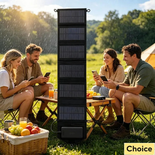 Outdoor Travel Camping 25W-100W Foldable 5V Rainproof USB Solar Charger for Smartphone Power Bank Portable Outdoor Mountains Hiking Emergency Survival Power Supply