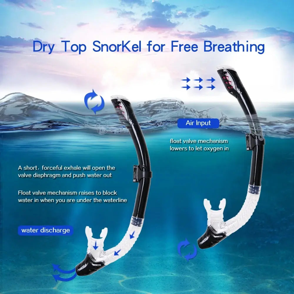 Diving Mirror Breathing Tube Set for Men and Women New Adult Large Frame Silicone Face Mirror Swimming Submarine Mask