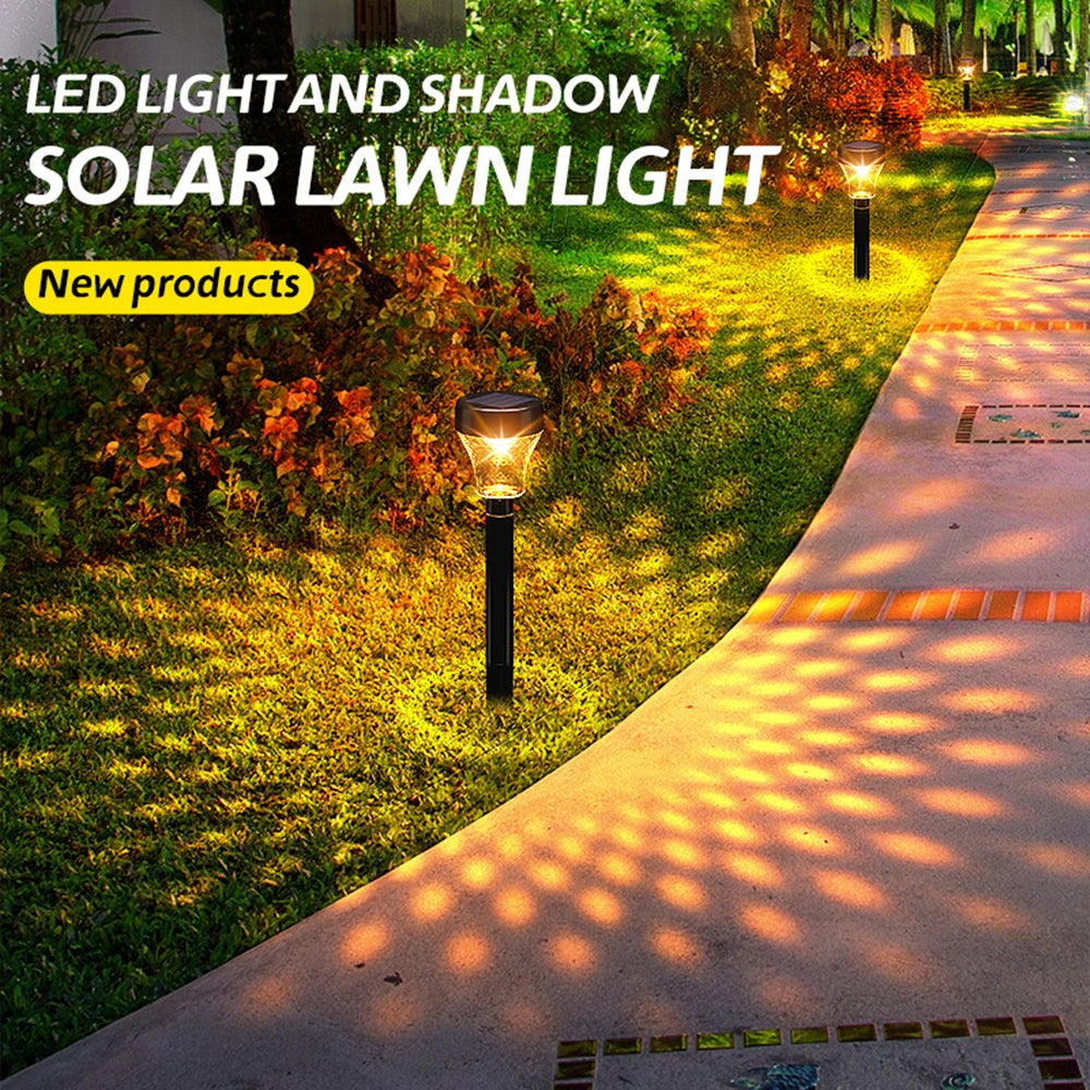2/4 PCS Set LED Solar Pathway Lights Waterproof Landscape Lamp Solar Powered Garden Lighting for Yard Patio Lawn Backyard Walkway Decor