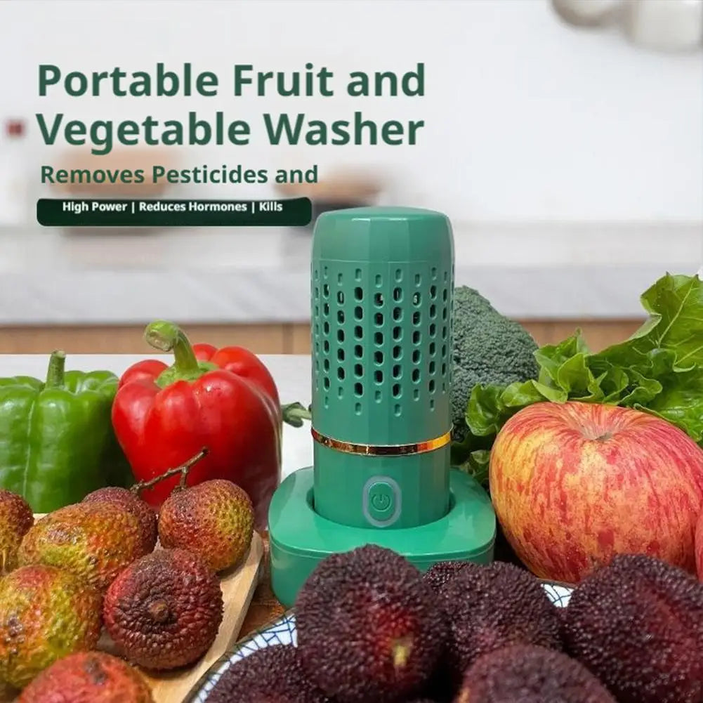 NEW  1/2/3 PCS Set  Ultrasonic Portable Fruit Vegetable Washing Machine OH Ion Purification Rice Meat Tableware Ultrasonic Purifier Kitchen Cleaning Tools Household Smart Devices Supplies