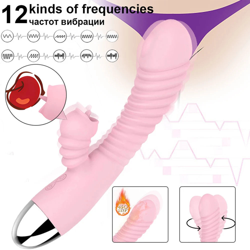 Powerful Clitoral Vibrator G-spot Dildo Sex Toys For Women tongue licking Stimulator Vibrator Female Sexy Goods for Adults 18