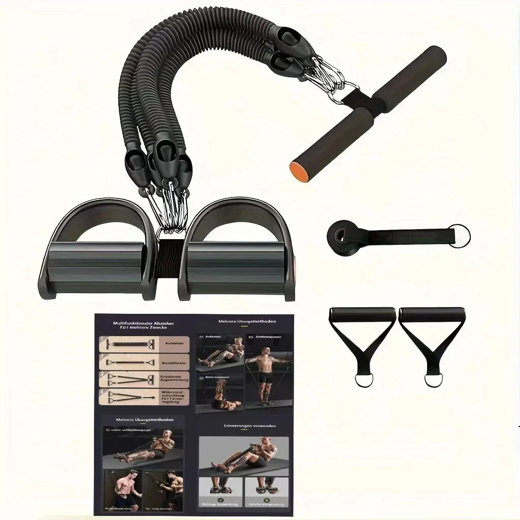 NEW Arrivals Multifunctional Fitness Treadmill Set Home Exercise Equipment Women  Men's Yoga Pilates Foot Pedal Resistance Band Abdomen Slimming Home Gym Accessories Sports Supplies