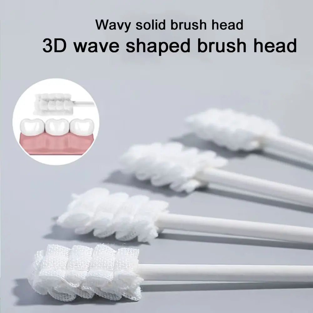 30/60/90/150/300 PCS Set Baby Mouth Cleaning Stick Disposable Detergent Milk Tooth Veil Toothbrush Baby Tongue Coating Brush Scraper Cleaner Wash Newborn Baby Teeth Care
