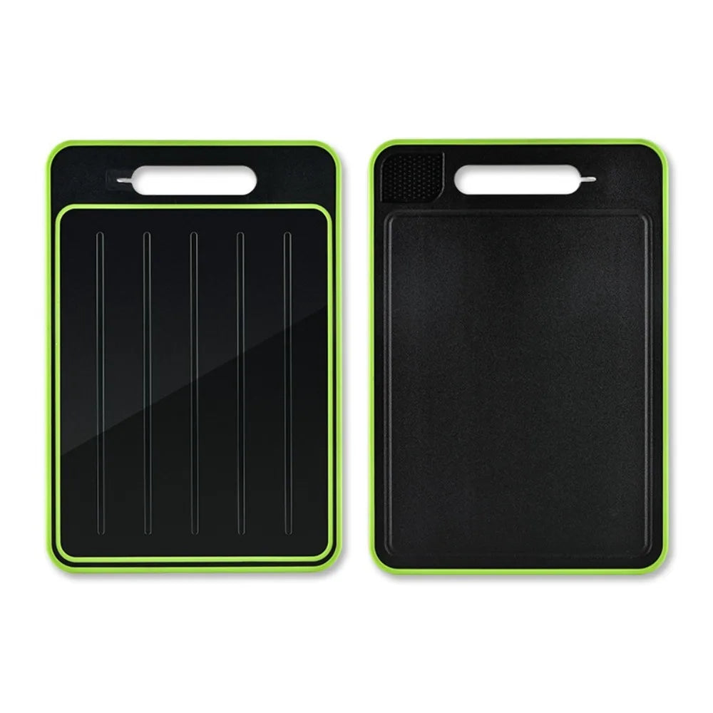 4 in 1 Defrosting Cutting Board Rectangular with Grater Sharpener Chopping Board Double Sided Quick Defrosting Tray Frozen Meat Kitchenware Utensils Tools