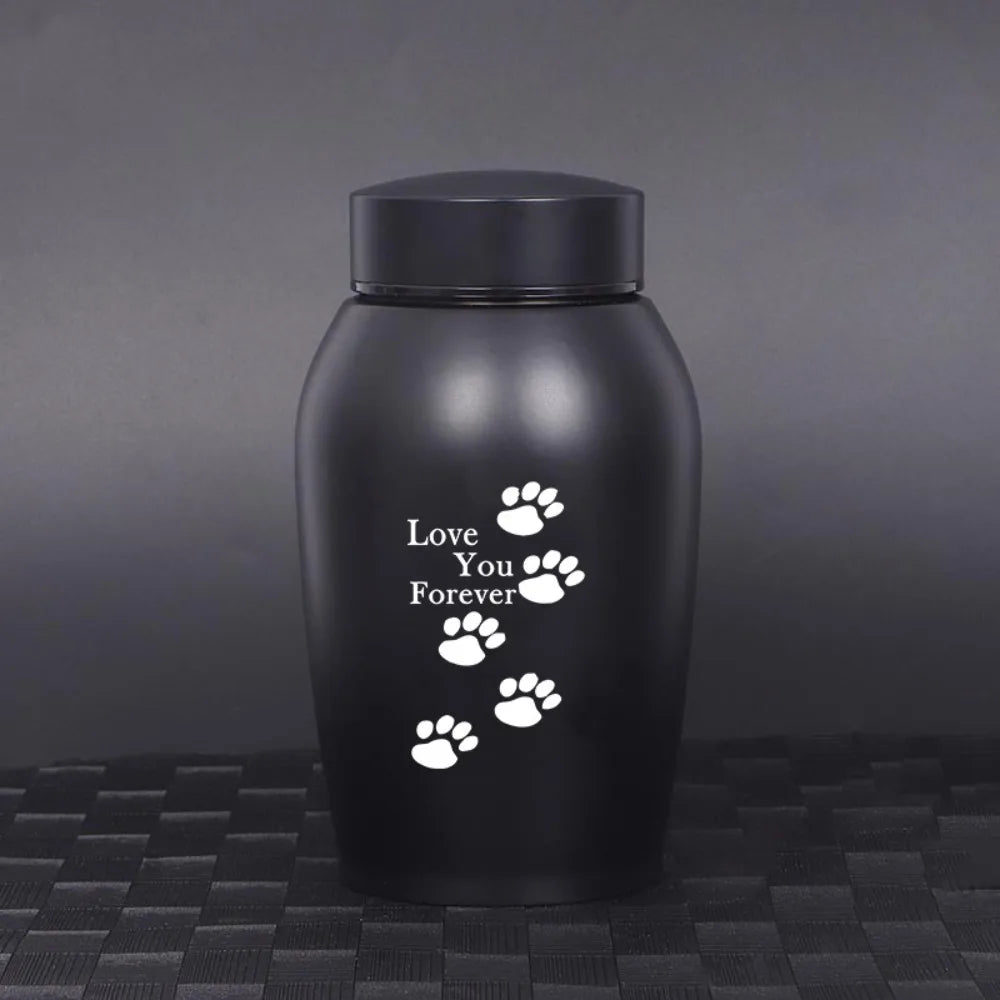20 Styles Pets Last Farewell Columbarium Stainless Steel Pet Ashes Urn Black Moisture-Proof Memorial Pet Urn Portable Pet Cremation Urn For Small Animals
