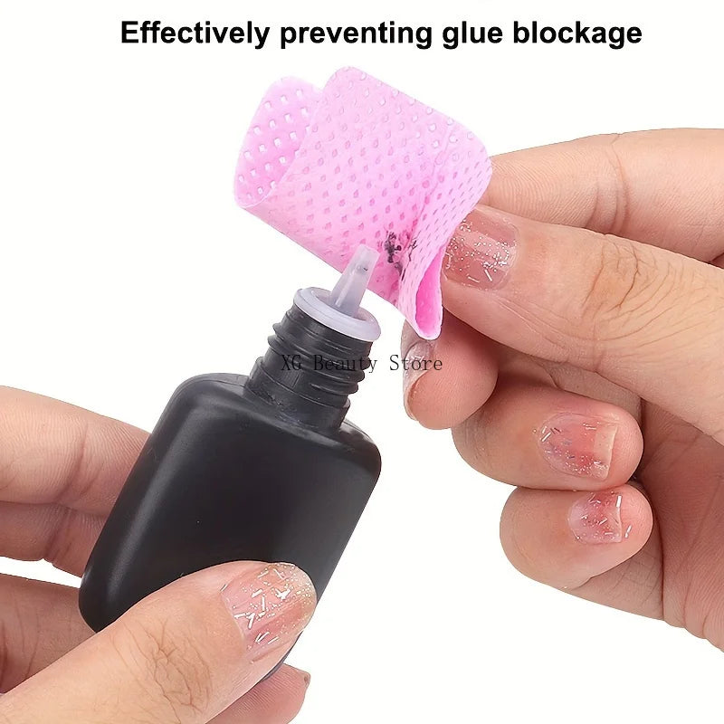 1000 PCS Set White/Pink Color  Lint-Free Nail Wipes Gel Cleansing Tissues Aluminum-Free Nail Polish Remover Pads for Nail Beauty Cleaning Care Tool