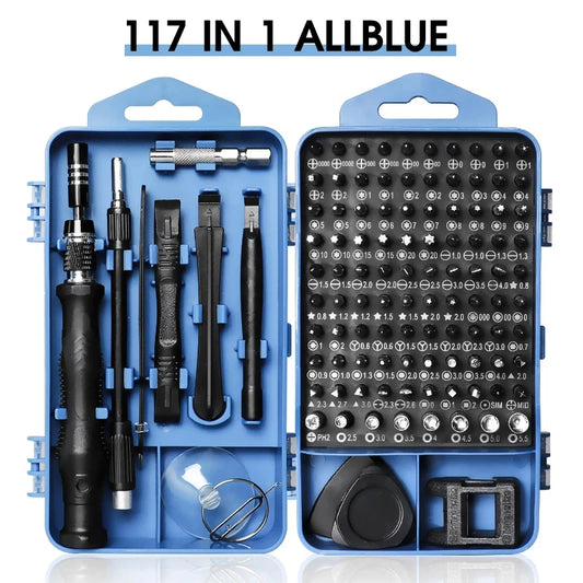 NEW Arrivals 117 in 1 Set 4 Colors Precision Screwdriver Set Professional Repair Hand Tool Kit with 98 Magnetic Drill Bits for Laptops iPhone Tablets Drone Mobile Phones PC Xbox PS4 Switch