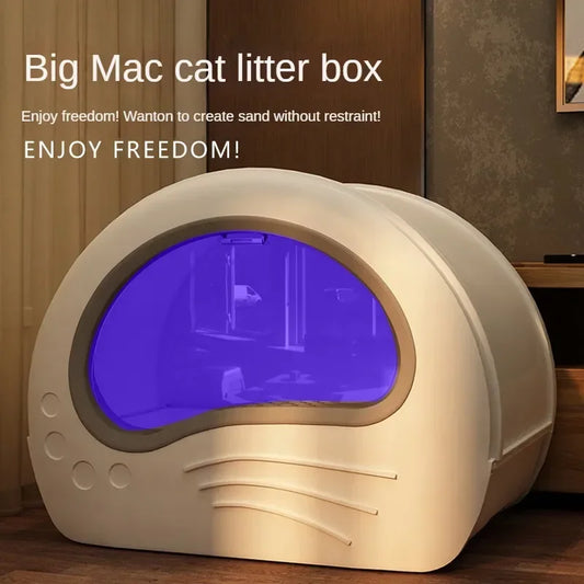 NEW Arrivals 55CM X 42CM Korean Cat Litter Box Oversized Fully Enclosed Drawer Type Side Double Door Deodorizing Cat Toilet Cross-Border Giant Drawer Cat Litter Pets Supplies