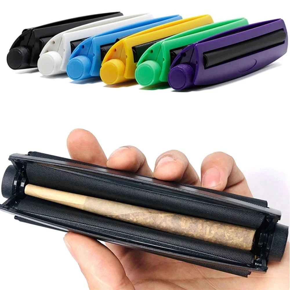 110mm Cigarette Rolling Machine with Moisture-Proof Tobacco Storage Tube Herb Roller DIY Pipe Smoking Accessories