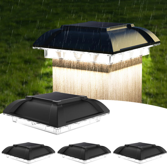 Outdoor Luxury Solar Light Post IP65 Villa Column Lamp LED for Fence Gate Pillar Head Garden Patio House Entrance Lighting Accessories.