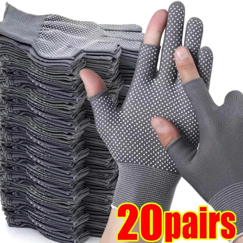 NEW Arrivals 10-20Pairs Set Anti-slip Work Gloves for Motorcycle Cycling Sport Men Women Lightweight Thin Breathable Touchscreen Glove Outdoor Home Kitchen Garden Plants Workout Gloves