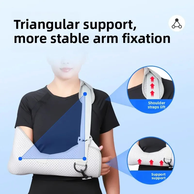 3 Size Forearm Sling Fracture Arm Fixation Brace Elbow Injury Postoperative with Elbow Joint Protector Wrist Elbow Forearm Support Health Care Accessories