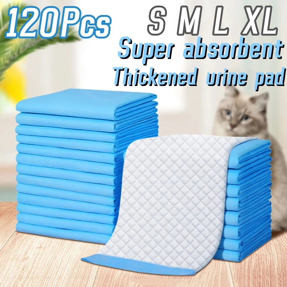 120Pcs 33*45cm Super Absorbent Dog Cat Disposable Diaper Deodorant Puppy Pet Urine Diaper Pad Mat Cat Litter Toilet Dog Products