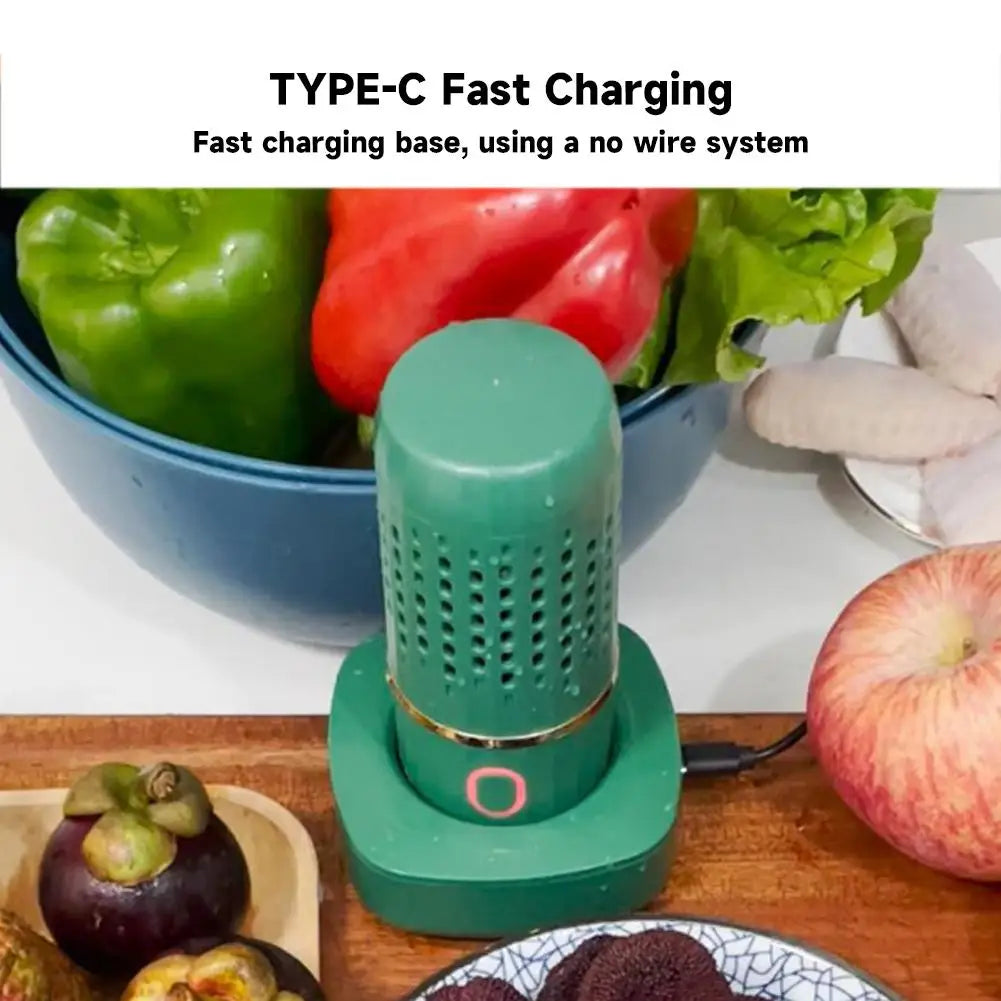 NEW  1/2/3 PCS Set  Ultrasonic Portable Fruit Vegetable Washing Machine OH Ion Purification Rice Meat Tableware Ultrasonic Purifier Kitchen Cleaning Tools Household Smart Devices Supplies