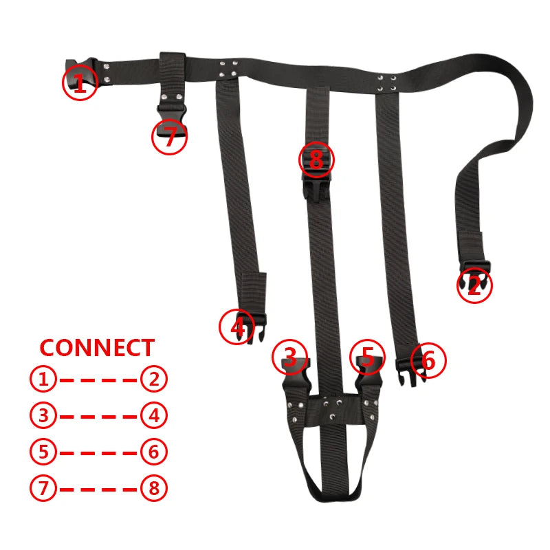 HESEKS Adjustable Bondage Masturbation Cup Constrained Forced Strap SM Belt Holder Strap-on Waist Masturbate Sex Toys for Man 18