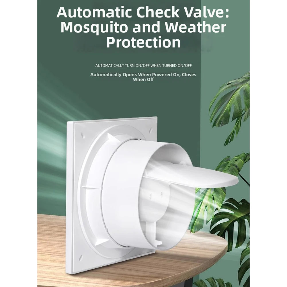 4 Inch Exhaust Fan for Bathroom and Kitchen Use with Compatibility for 10cm and 11cm Round Vent Holes Window Mounting Enabled