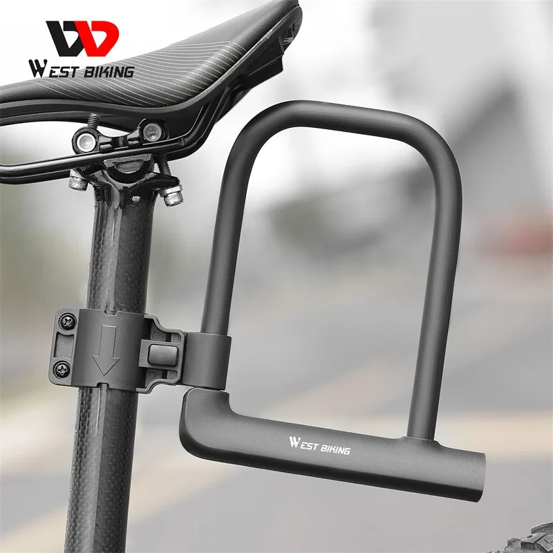 Bicycle U-Lock Portable Anti-theft Safety Lock MTB Road Bike Padlock Motorcycle Scooter Bike Lock Cycling Accessories