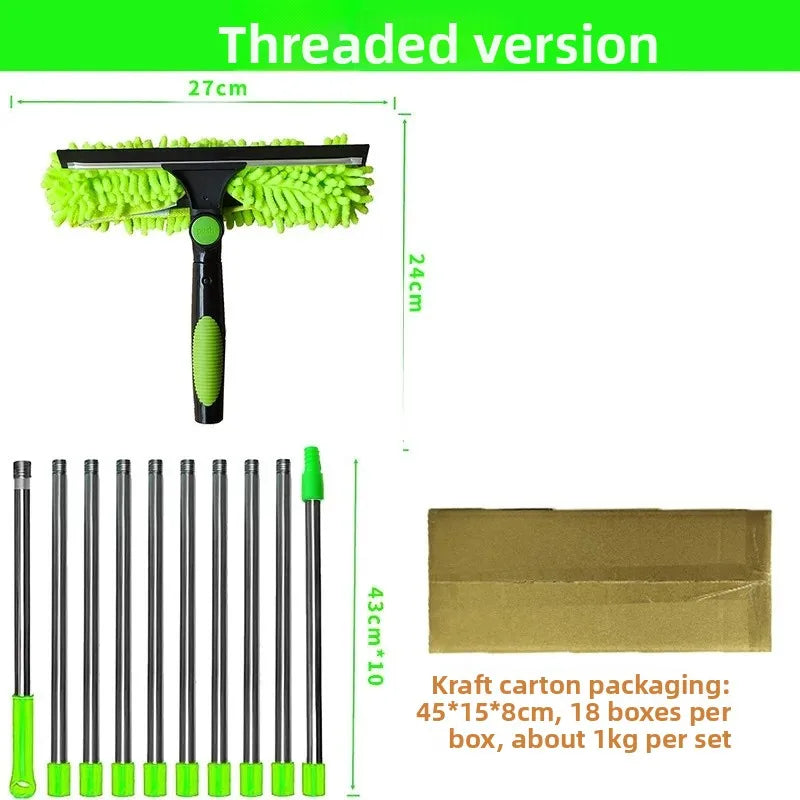 NEW Arrivals Two-In-One Set Window Cleaning Scraper Glass Cleaner Double-Sided High-Rise Window Cleaning Professional Household Goods Home Office Cleaning Tools Sets