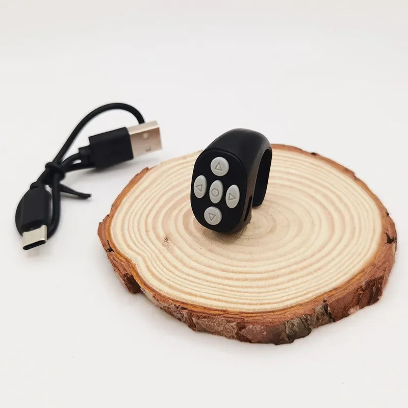 For Tik Tok Ring Remote Control Button Wireless Bluetooth-compatible Controller Fingertip Video Controller Automatic Page tool