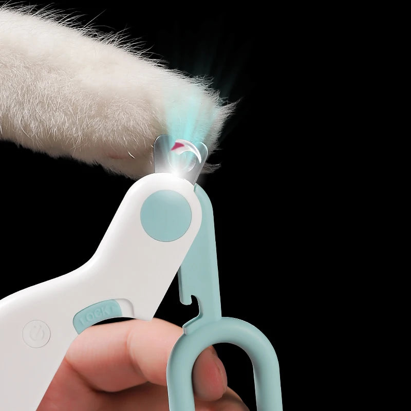Led Light Cat and Dog Nail Clippers Professional Pet Nail Trimmer with Safety Lock Small Dog and Cat Animal Care Grooming Tool Set