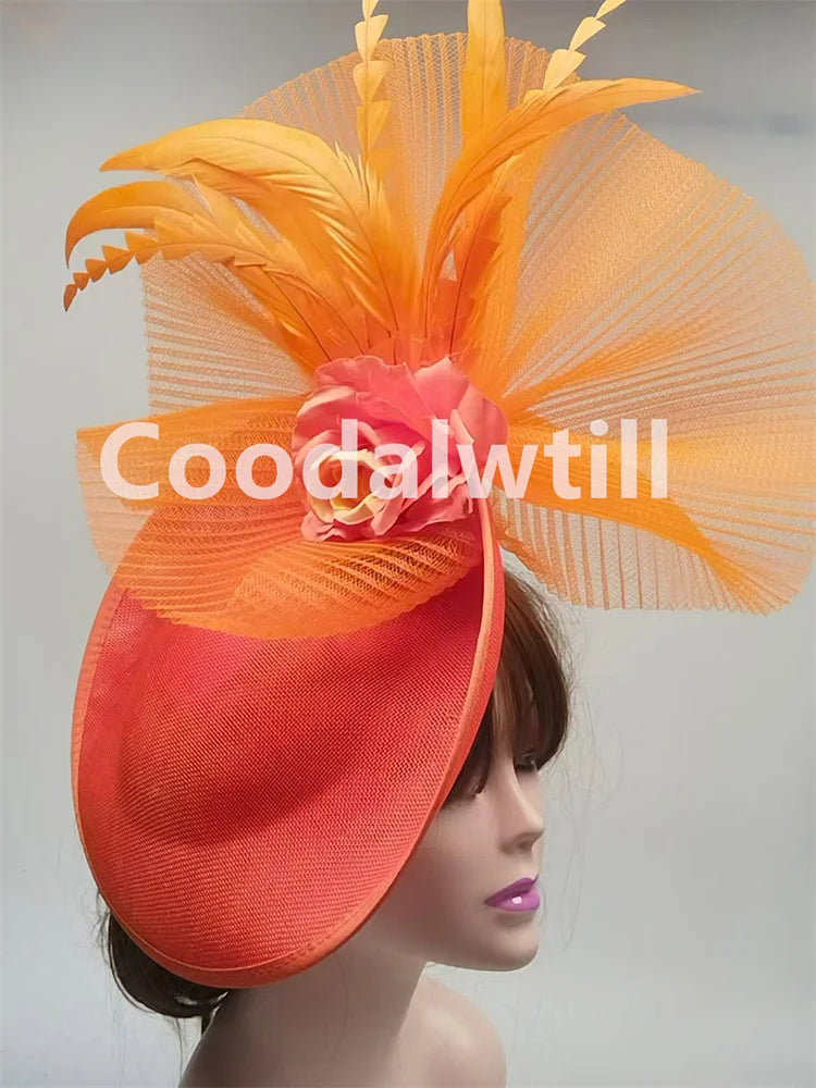 NEW Arrivals 15 Colors/Patterns Luxury Elegant Flower Fascinator Pillbox Cap Wedding Women Fascinator Hat Headband Kentucky Derby Ladies Millinery Cap Mesh Bride Hats