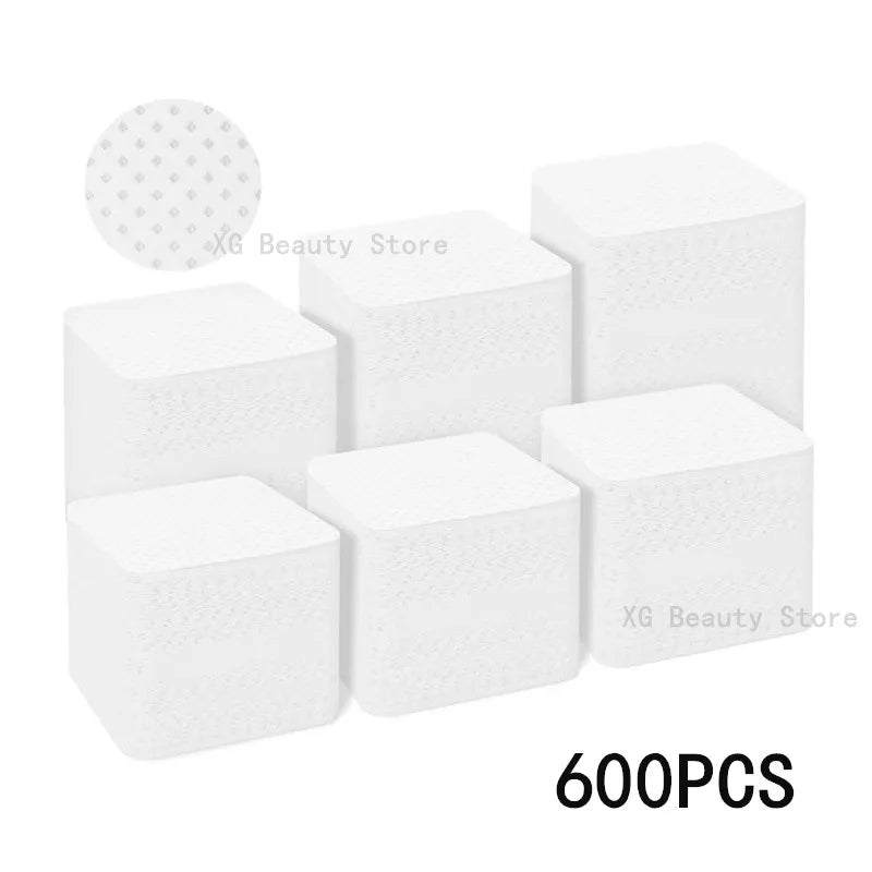 1000 PCS Set White/Pink Color  Lint-Free Nail Wipes Gel Cleansing Tissues Aluminum-Free Nail Polish Remover Pads for Nail Beauty Cleaning Care Tool